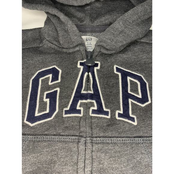 Gap Zip Up Hooded Sweatshirt Size 6-12 Months - Picture 2 of 5